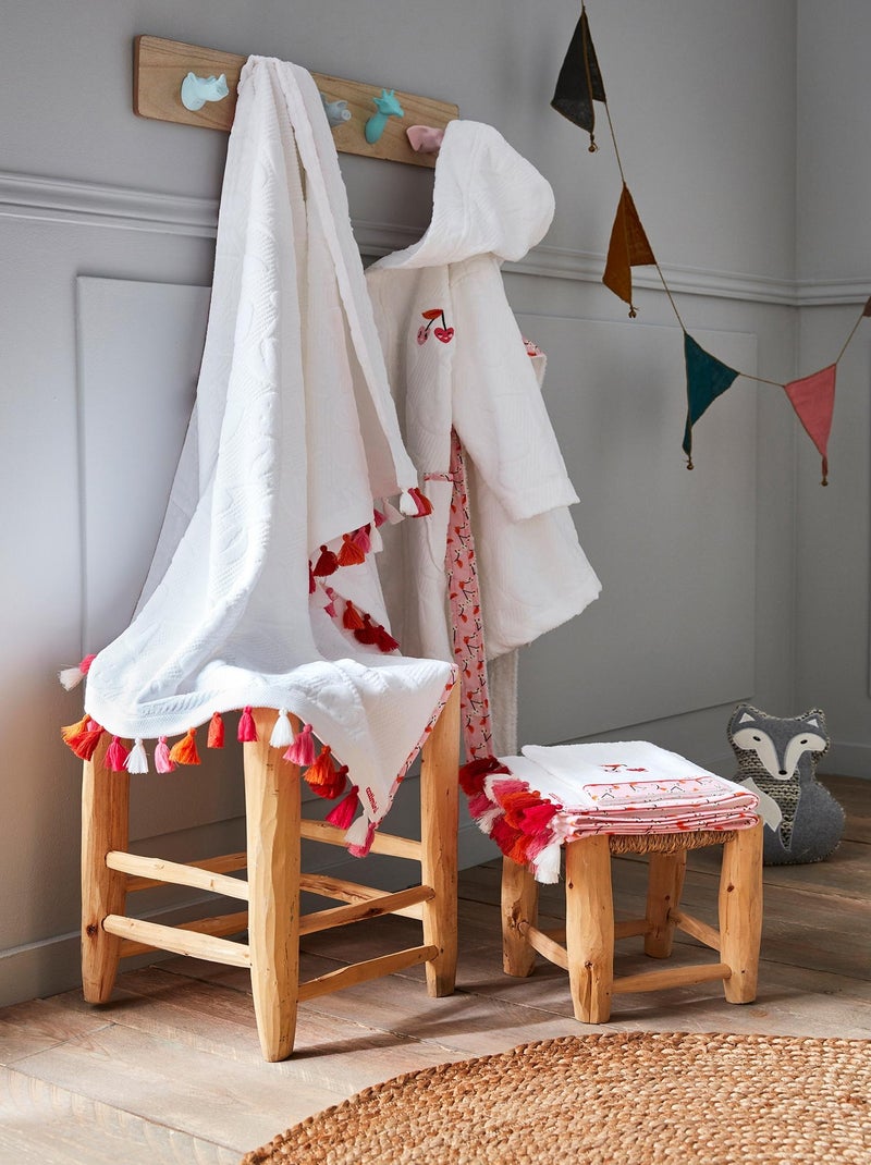 Serviette de toilette Escapade Kawaii blanc 50x90 cm - 100% Coton - 400 GSM Blanc - Kiabi