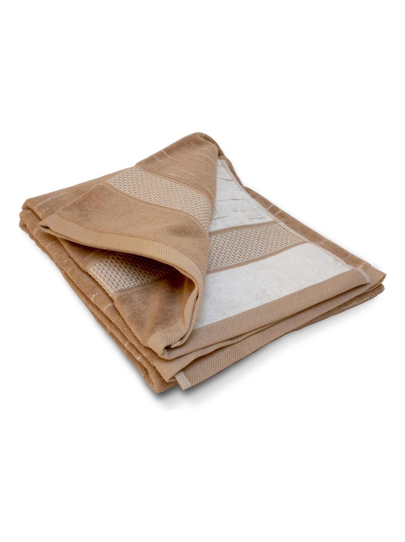 Serviette de toilette FICUS pur coton issu de l'agriculture biologique Marron - Kiabi
