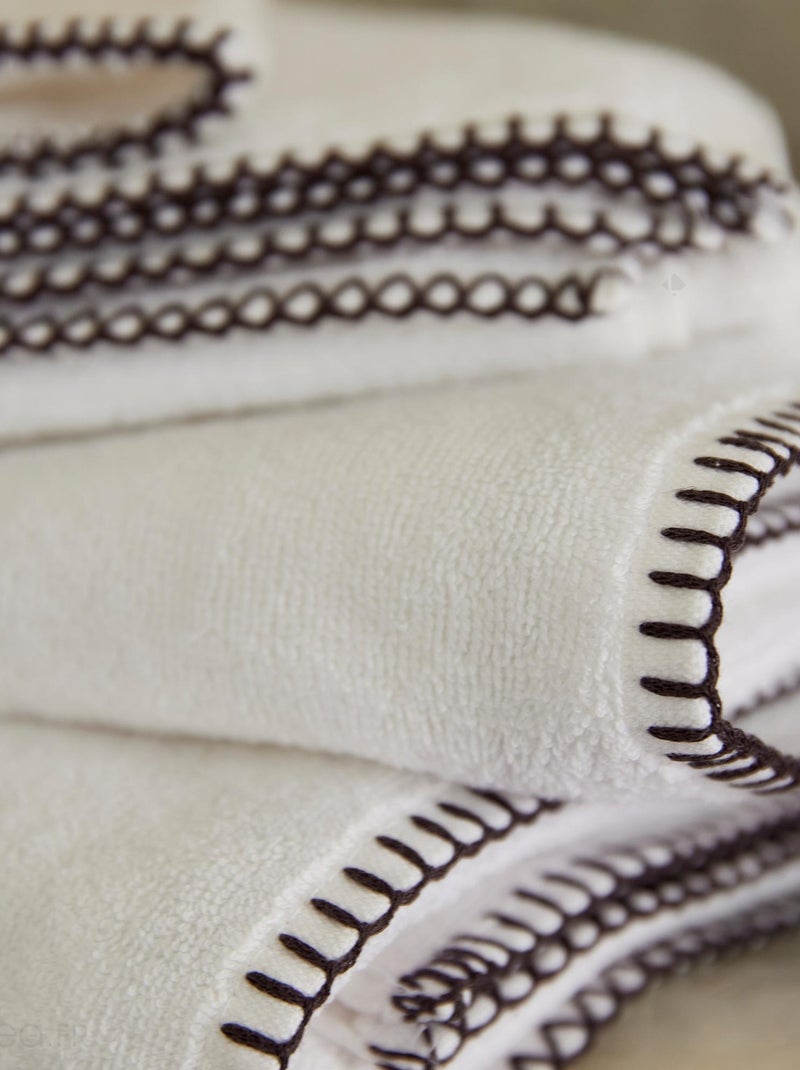 Serviette de toilette FJORD coton Beige sable - Kiabi