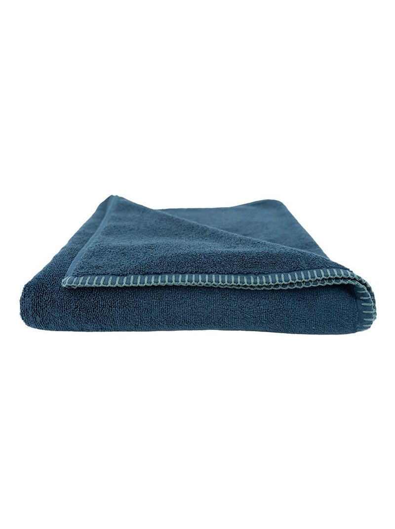 Serviette de toilette FJORD coton Bleu marine - Kiabi