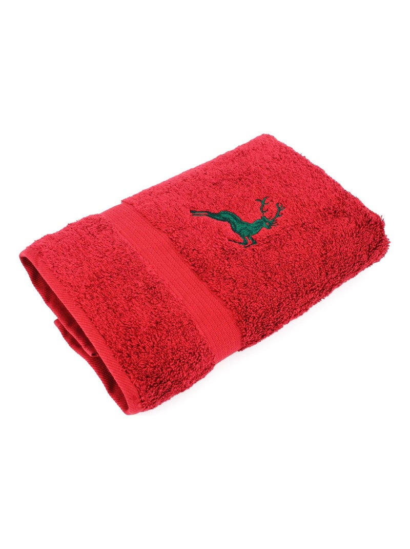 Serviette de toilette HIRSH Rouge bordeaux - Kiabi