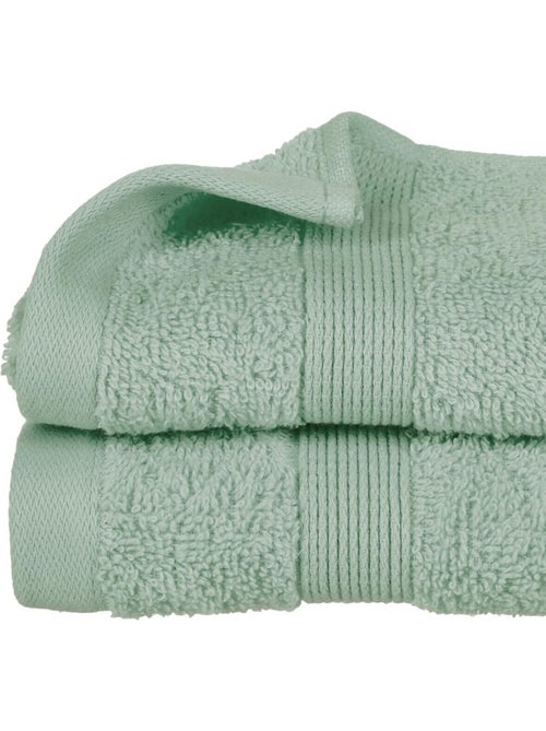 Serviette de toilette invite 30 x 50 cm Couleur moderne celadon - Kiabi