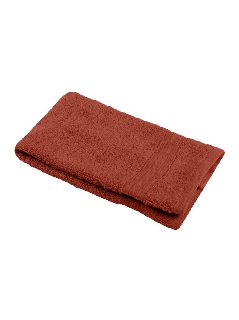 Serviette de toilette invite 30 x 50 cm Laguna Terracotta Marron - Kiabi