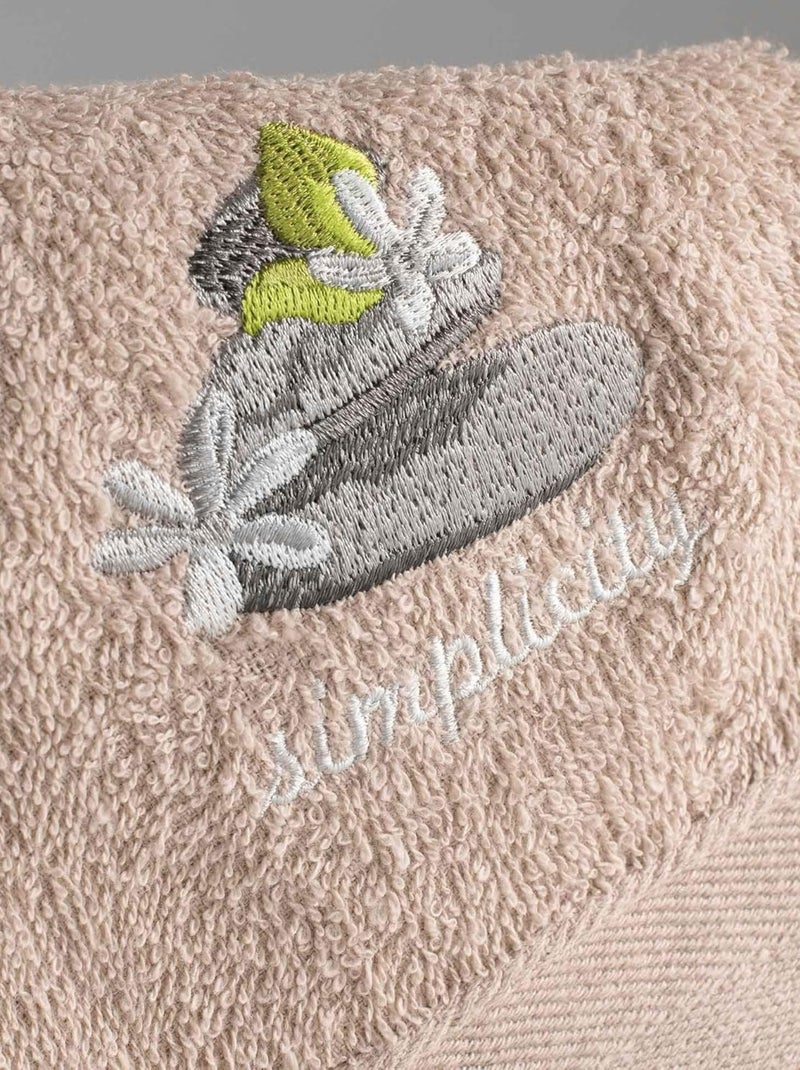 Serviette de toilette invite 30 x 50 cm Simplicity taupe Taupe - Kiabi