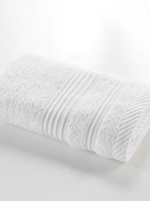 Serviette de toilette invite 30 x 50 cm Tendresse blanc - Kiabi