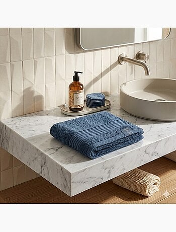 Serviette de toilette invite 30 x 50 cm Tendresse curry