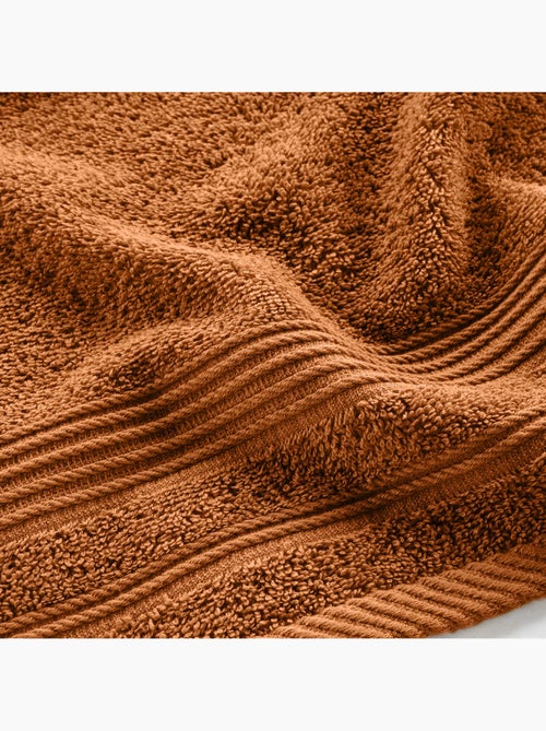 Serviette de toilette invite 30 x 50 cm Tendresse caramel - Kiabi