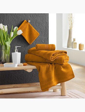 Serviette de toilette invite 30 x 50 cm Tendresse curry