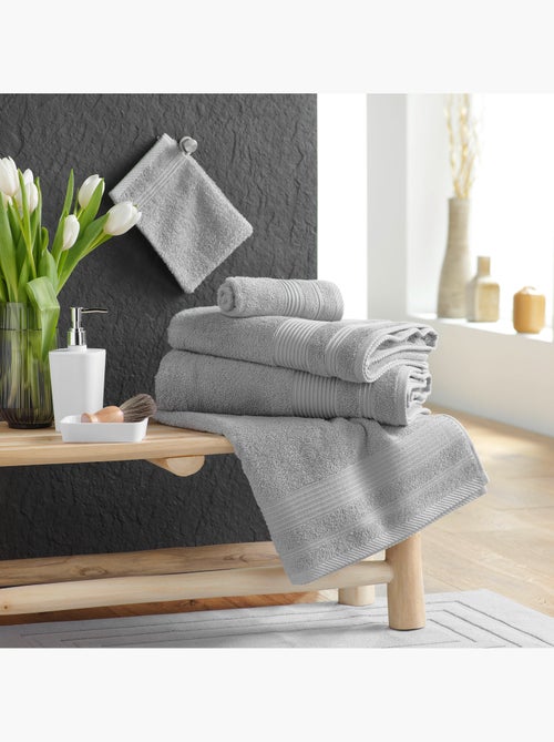 Serviette de toilette invite 30 x 50 cm Tendresse gris - Kiabi