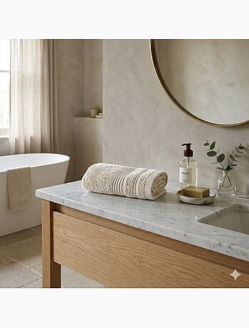 Serviette de toilette invite 30 x 50 cm Tendresse curry