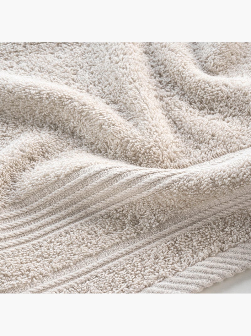 Serviette de toilette invite 30 x 50 cm Tendresse lin Beige clair - Kiabi