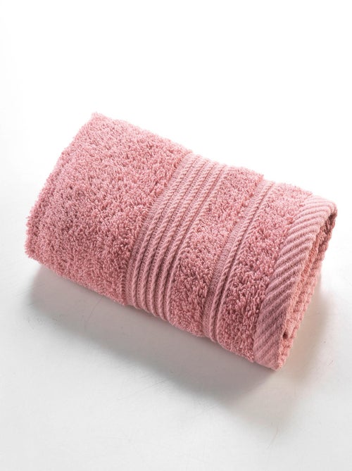 Serviette de toilette invite 30 x 50 cm Tendresse rose - Kiabi