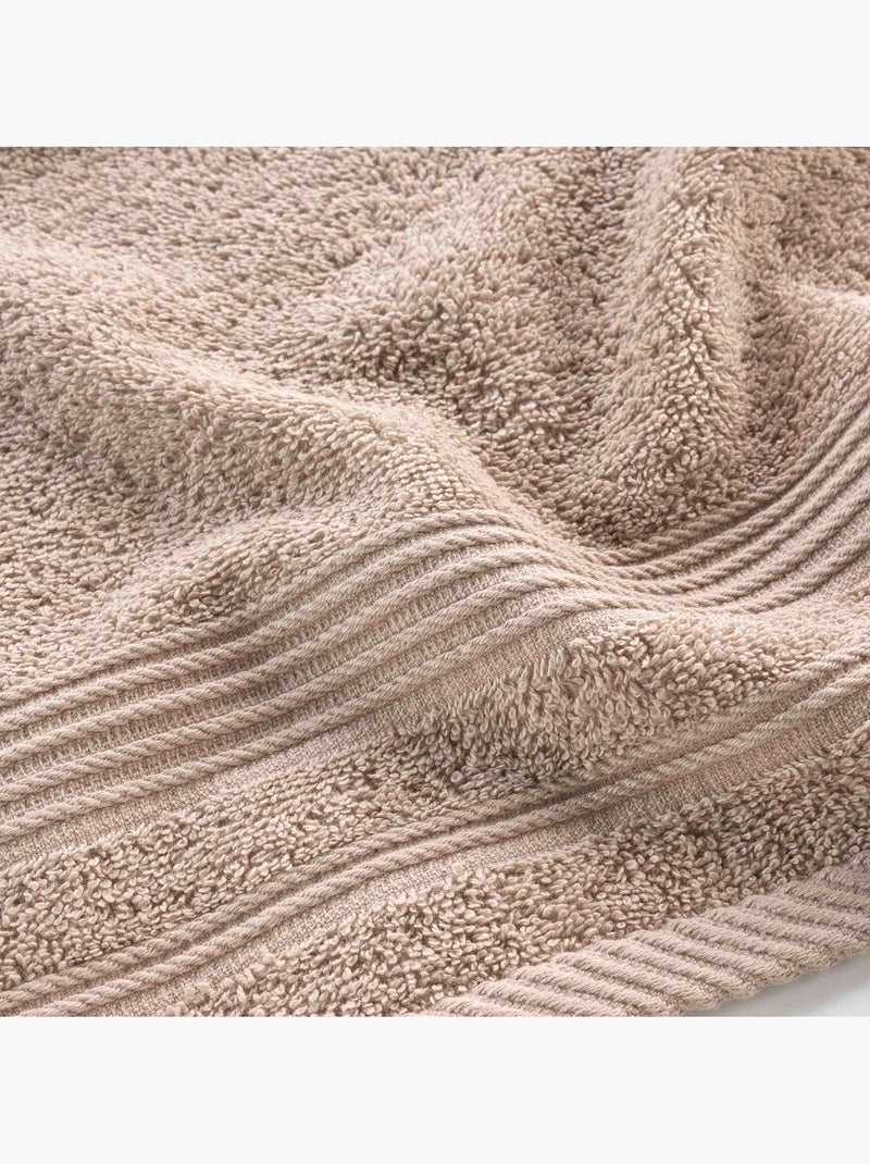 Serviette de toilette invite 30 x 50 cm Tendresse taupe Taupe - Kiabi