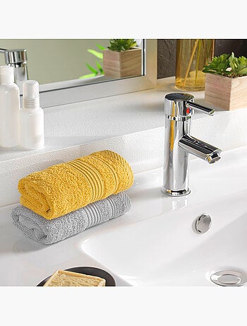 Serviette de toilette invite 30 x 50 cm Tendresse curry