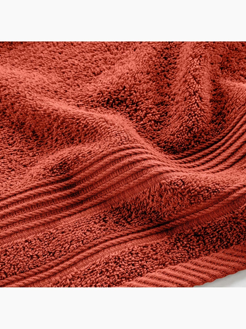 Serviette de toilette invite Tendresse Rouge Marsala - Kiabi