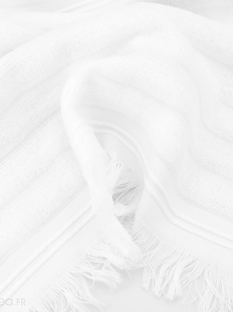 Serviette de toilette NATURAL STRIPES Blanc - Kiabi