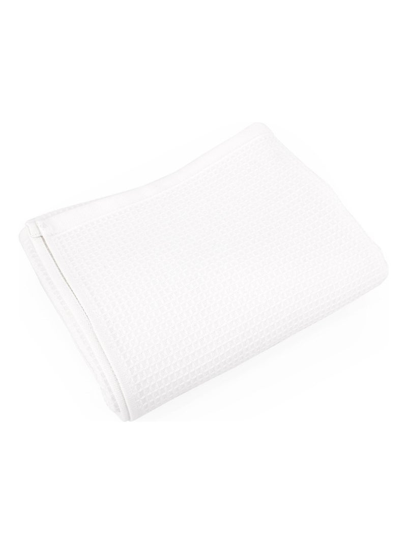 Serviette de toilette nid d'abeille PURE WAFFLE 300 g/m² Blanc - Kiabi