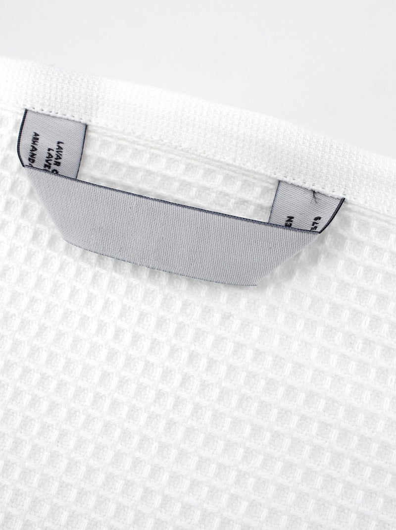 Serviette de toilette nid d'abeille PURE WAFFLE 300 g/m² Blanc - Kiabi