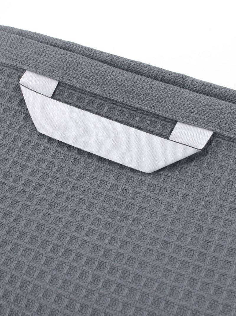 Serviette de toilette nid d'abeille PURE WAFFLE 300 g/m² gris anthracite - Kiabi