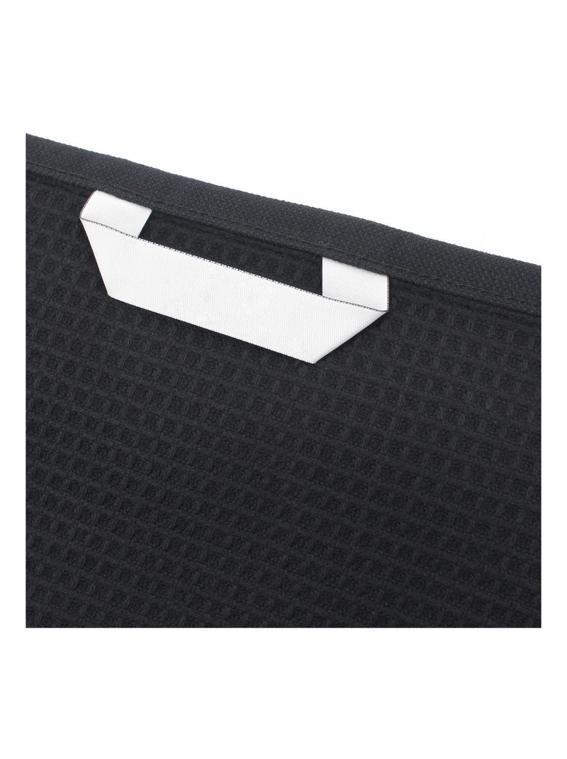 Serviette de toilette nid d'abeille PURE WAFFLE 300 g/m² Noir Noir - Kiabi
