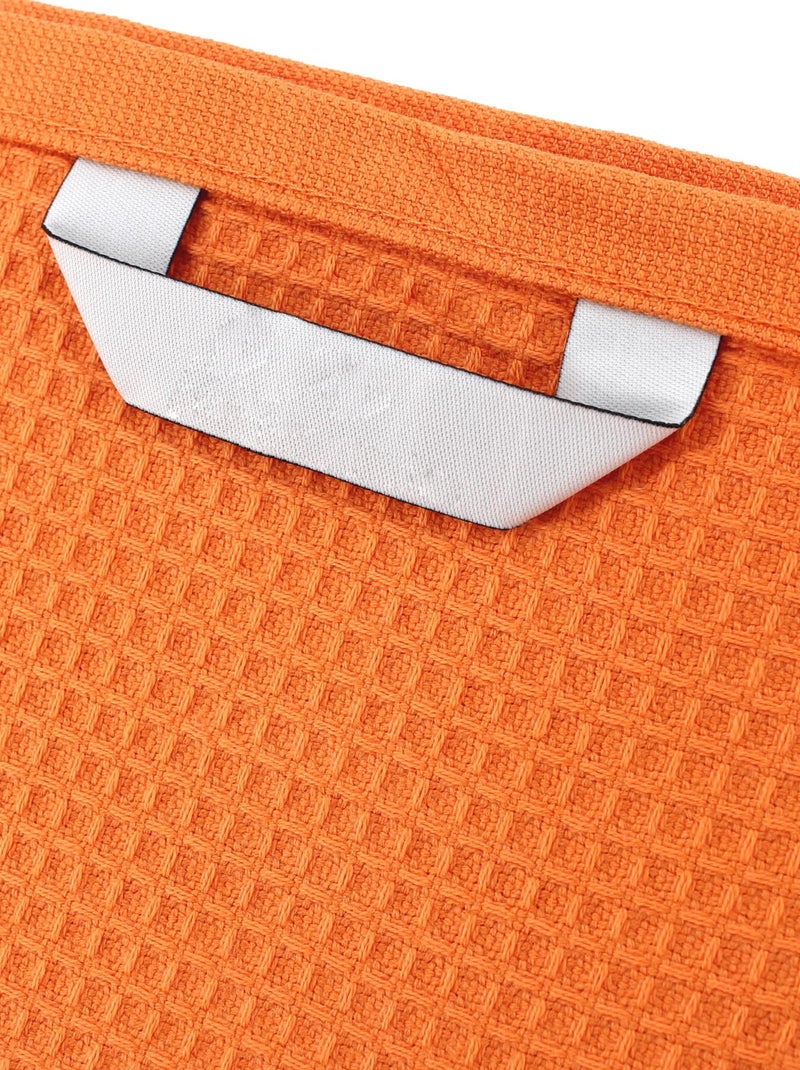 Serviette de toilette nid d'abeille PURE WAFFLE 300 g/m² Orange mandarine - Kiabi