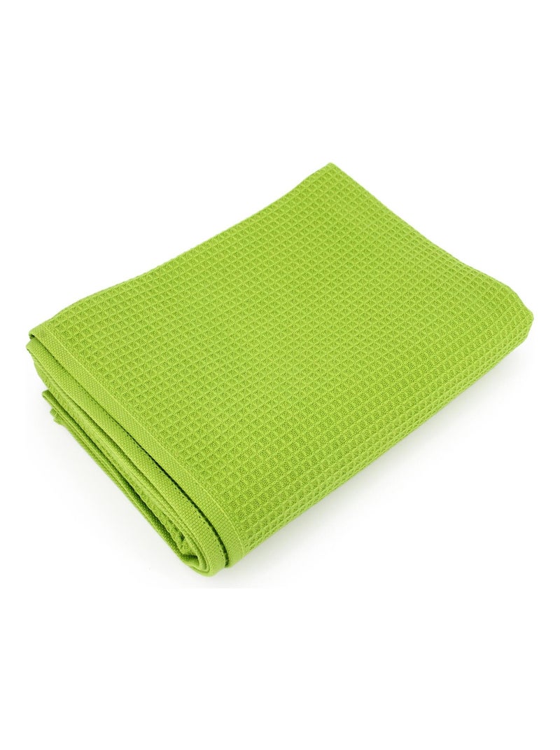 Serviette de toilette nid d'abeille PURE WAFFLE 300 g/m² Vert pistache - Kiabi