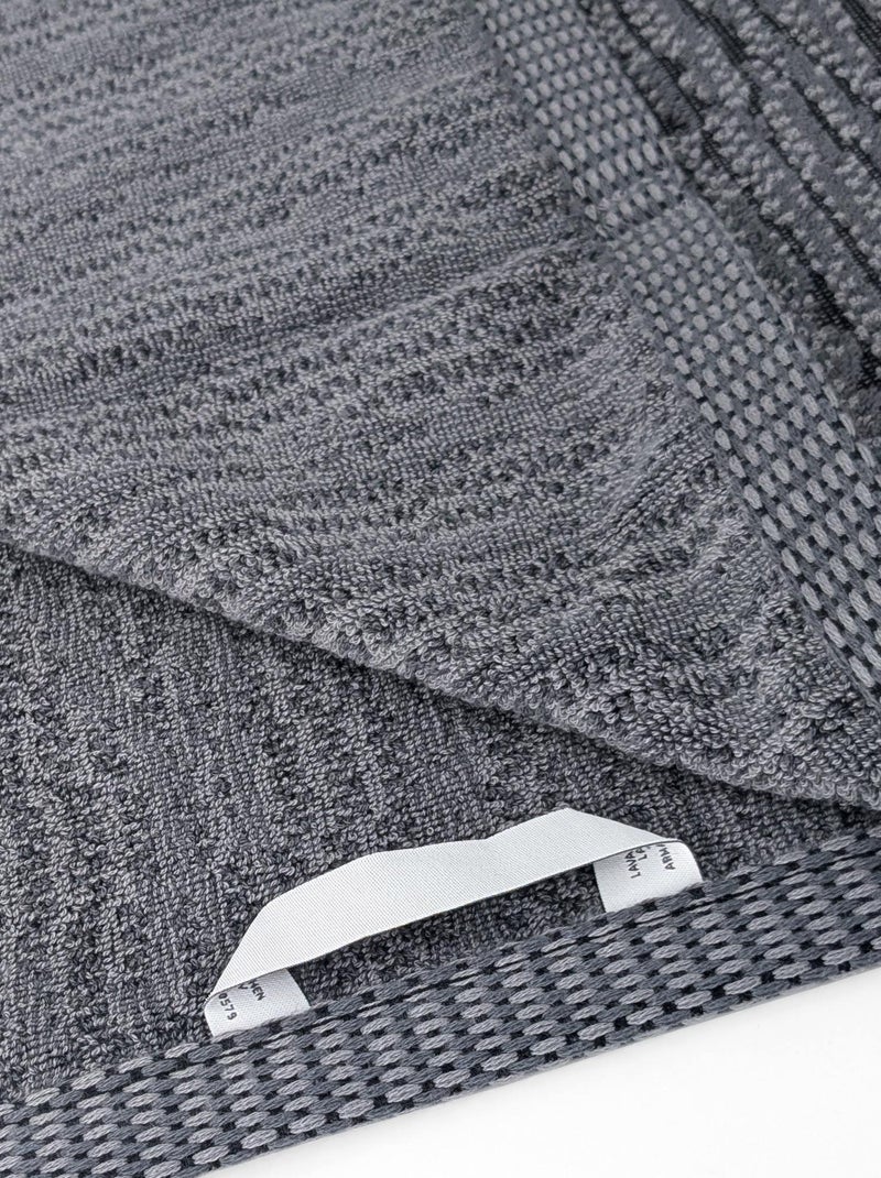 Serviette de toilette OSAKA Feuillage Gris - Kiabi