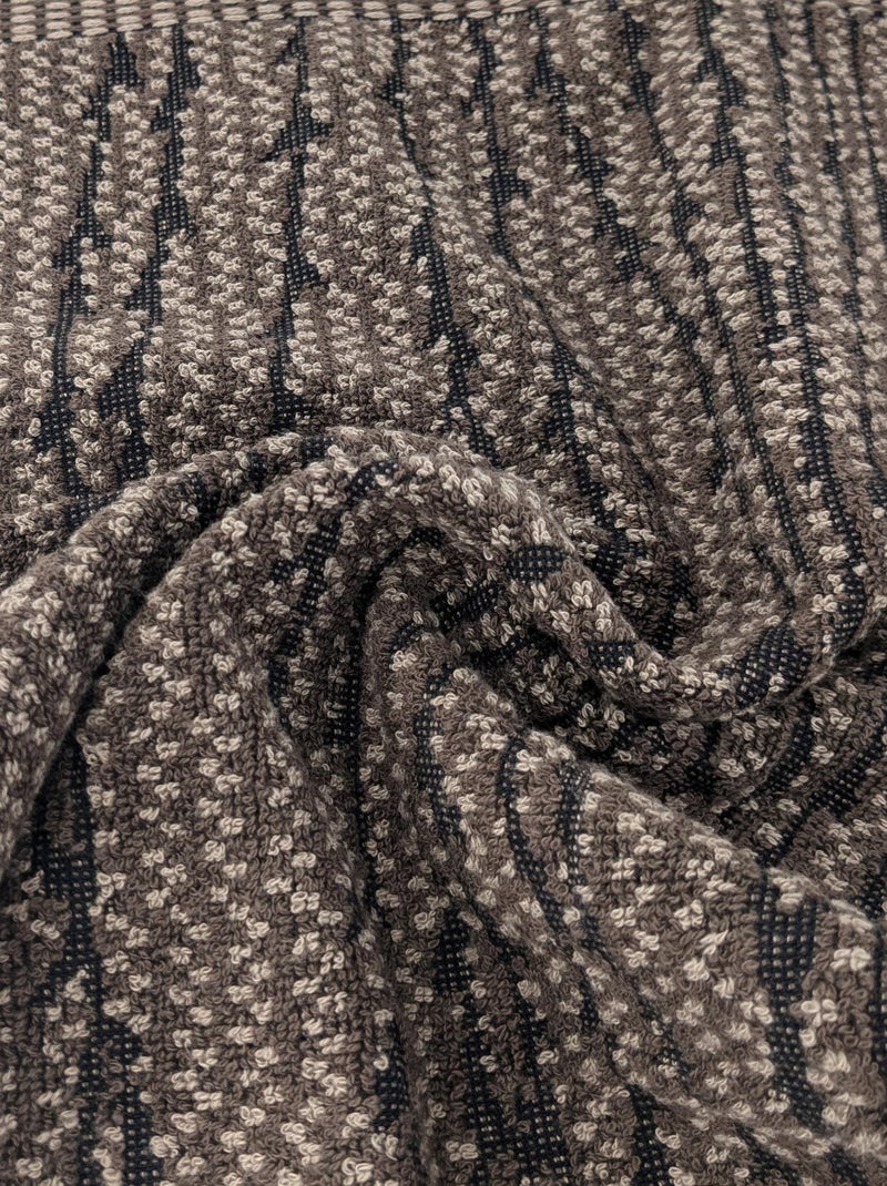 Serviette de toilette OSAKA Feuillage Marron - Kiabi