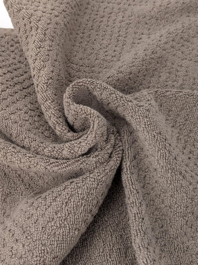 Serviette de toilette OSAKA Fleurs Marron - Kiabi