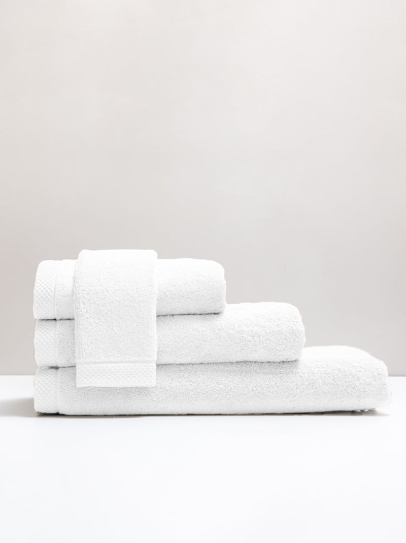 Serviette de toilette premium coton  600 g/m² Mirmande Blanc - Kiabi