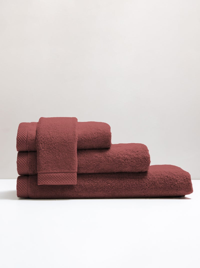Serviette de toilette premium coton  600 g/m² Mirmande Bordeaux - Kiabi