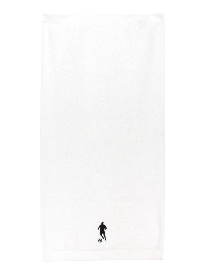 Serviette de toilette PURE FOOTBALL Blanc - Kiabi
