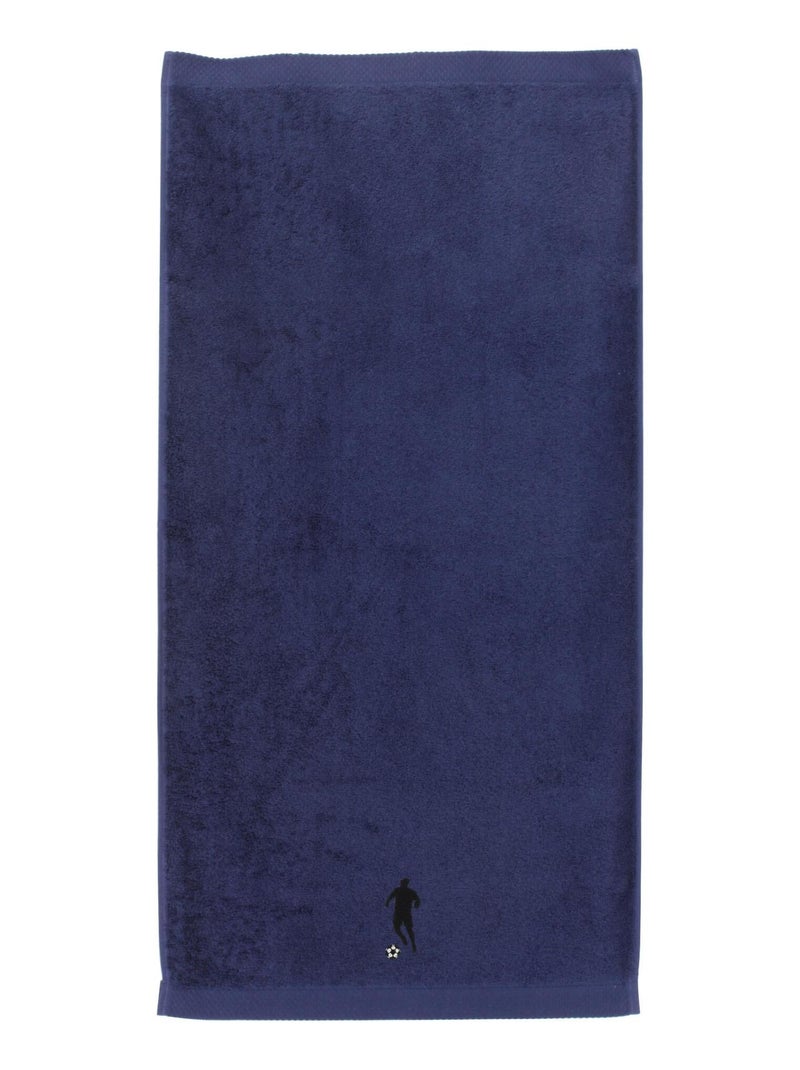 Serviette de toilette PURE FOOTBALL Bleu marine - Kiabi
