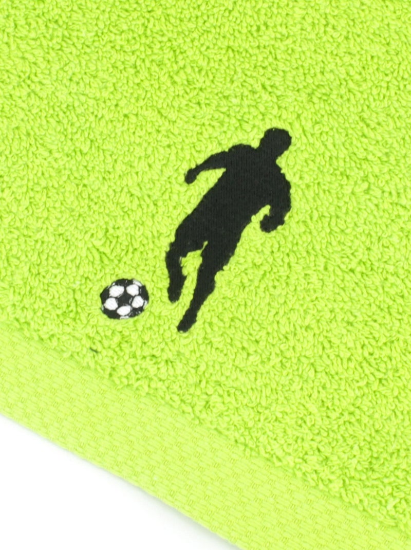 Serviette de toilette PURE FOOTBALL Vert pistache - Kiabi