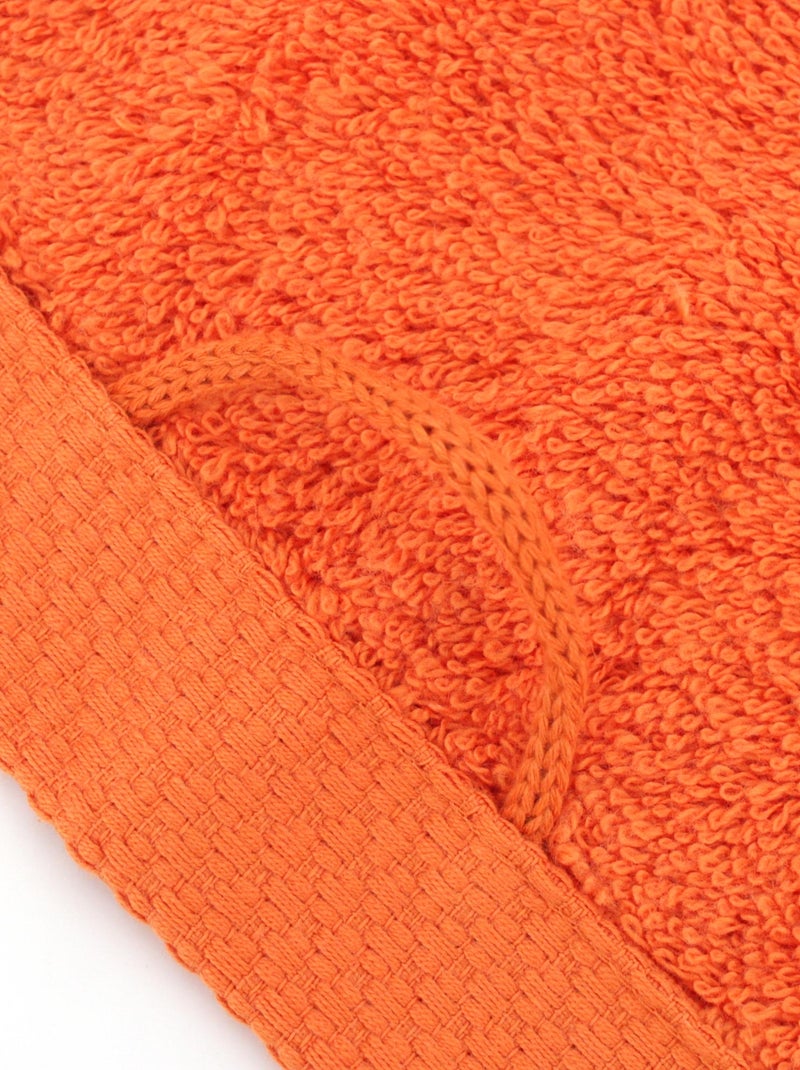 Serviette de toilette PURE Orange mandarine - Kiabi