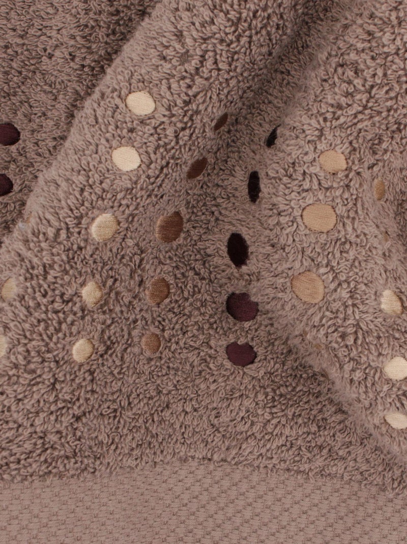 Serviette de toilette PURE POINTS Gris taupe - Kiabi