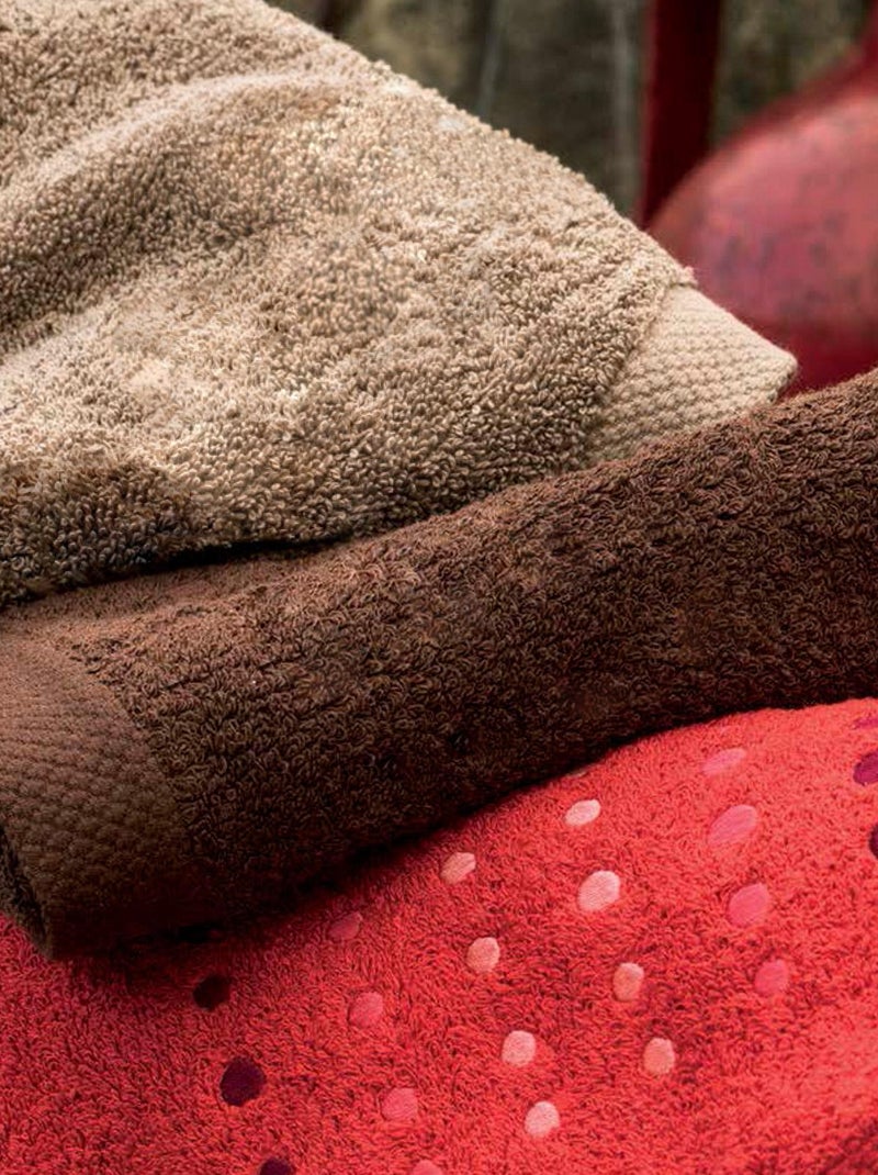 Serviette de toilette PURE POINTS Kaki - Kiabi