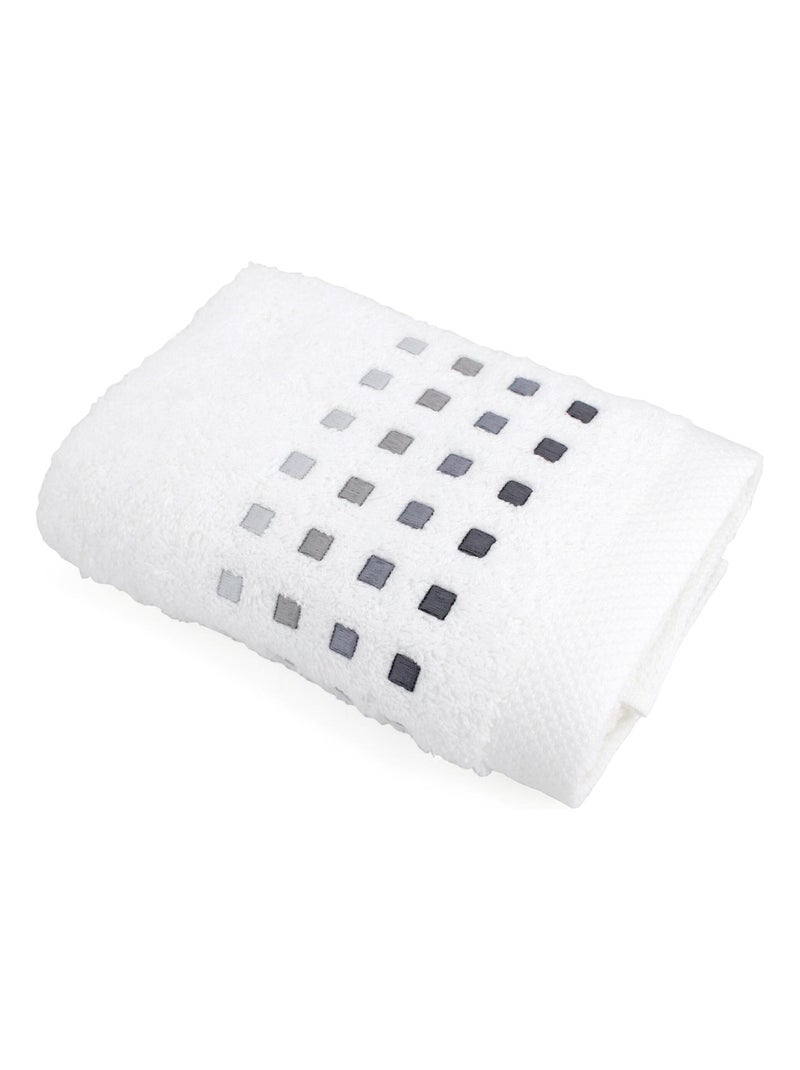 Serviette de toilette PURE SQUARES Blanc - Kiabi