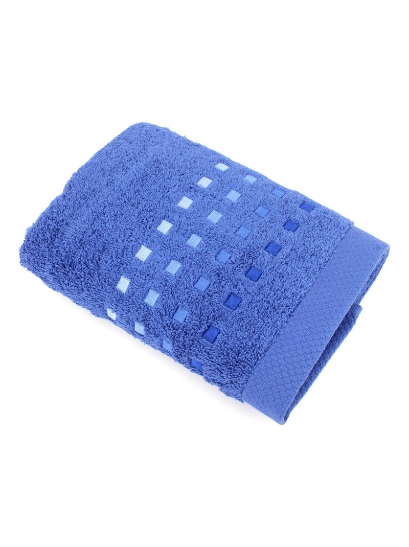 Serviette de toilette PURE SQUARES Bleu marine - Kiabi