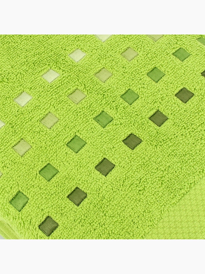 Serviette de toilette PURE SQUARES Vert pistache - Kiabi