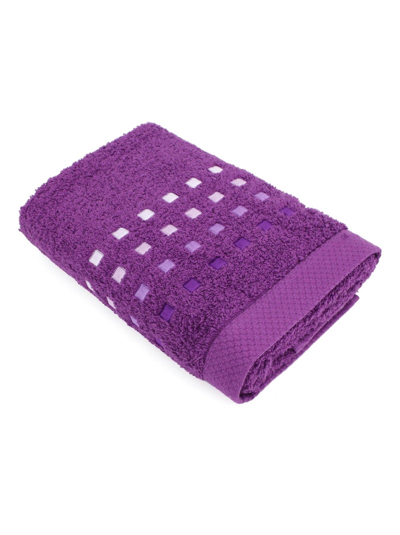 Serviette de toilette PURE SQUARES Violet - Kiabi