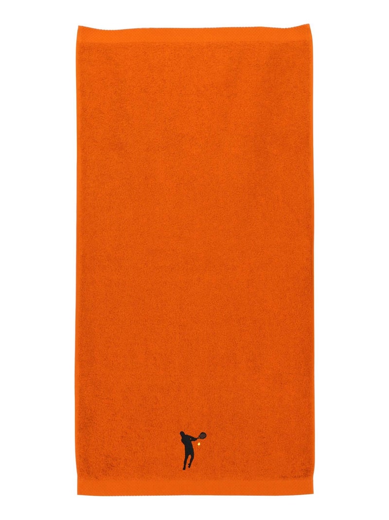 Serviette de toilette PURE TENNIS Orange mandarine - Kiabi