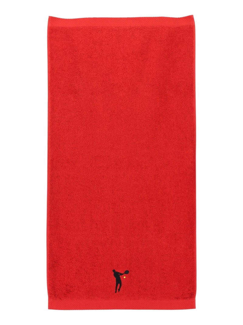 Serviette de toilette PURE TENNIS Rouge - Kiabi