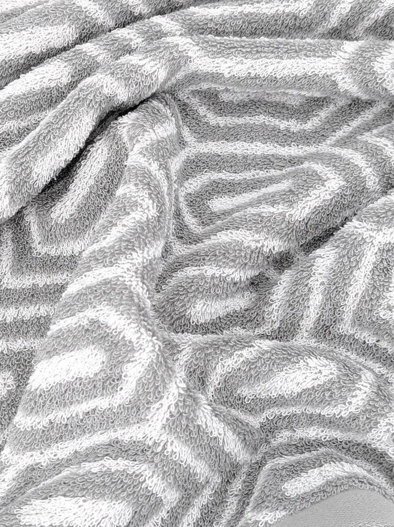 Serviette de toilette  SYMETRIE coton Alvéoles Gris - Kiabi