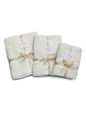 Serviette de toilette uni 100% coton - 500g/m²