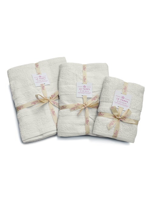 Serviette de toilette uni 100% coton - 500g/m² - Kiabi