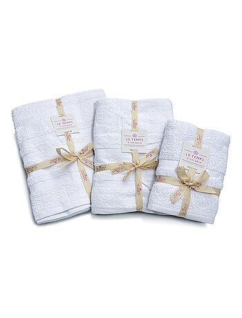 Serviette de toilette uni 100% coton - 500g/m²