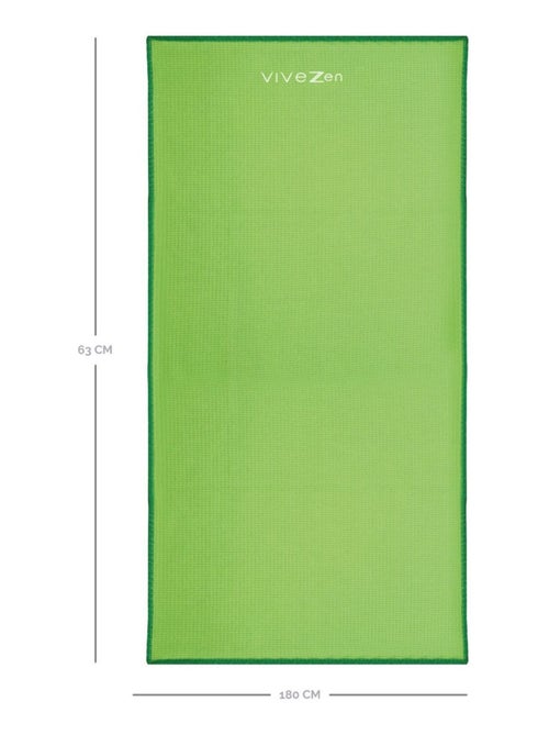 Serviette de yoga 63 x 180 cm antidérapante - Vert - Vivezen - Kiabi Serviette de yoga 63 x 180 cm antidérapante - Vert - Vivezen - Kiabi