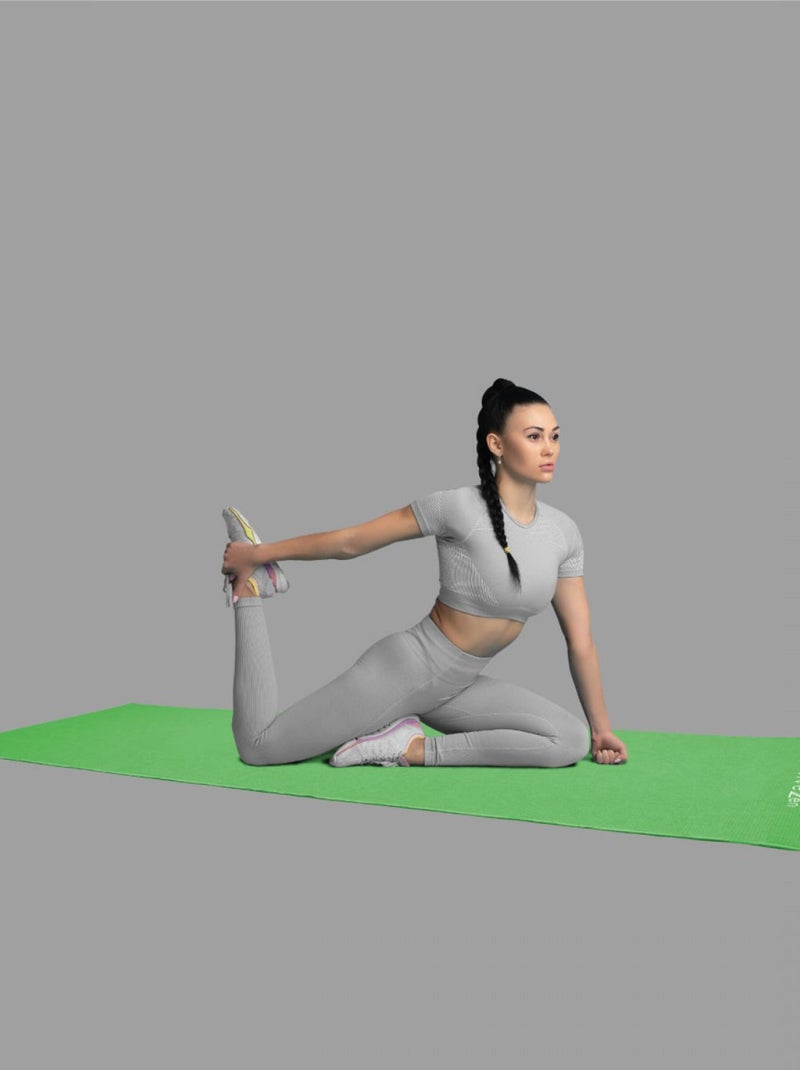 Serviette de yoga 63 x 180 cm antidérapante - Vert - Vivezen Vert - Kiabi