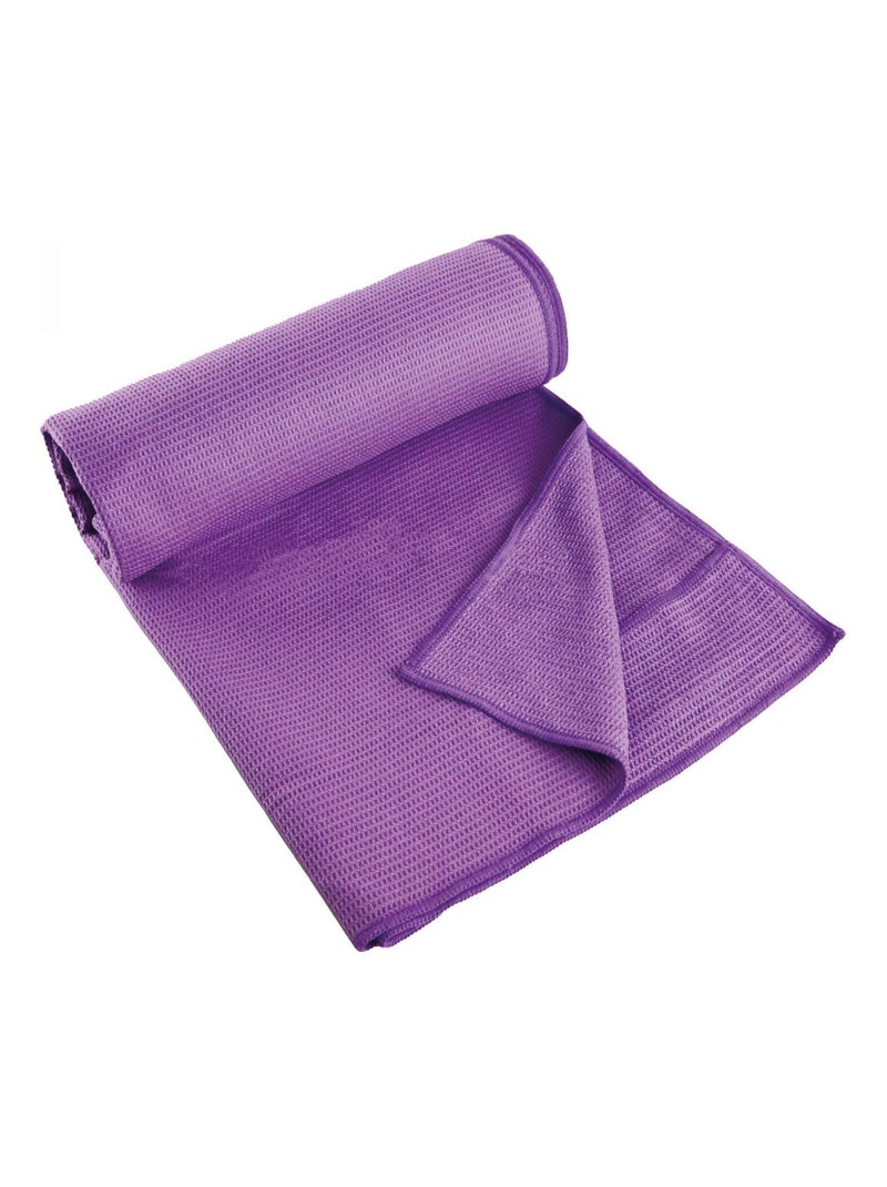 Serviette de yoga 63 x 180 cm antidérapante - Violet - Vivezen Violet - Kiabi
